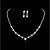 levne Sady šperků-Dámské Štras Postříbřené Náušnice Šperky Stříbrná Pro Svatební Párty