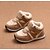 זול נעלי תינוקות-ילדים בנות תינוק נעליים סוויד סתיו חורף נוחות נעלי ספורט עבור קזו&#039;אל בז&#039; אפור ורוד