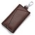 billige Wallets-Unisex Bags PU Leather Cowhide Key Holder Wallet Tri-fold Solid Colored Event / Party Office &amp; Career Light Brown Black Purple Yellow