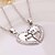 cheap Necklaces &amp; pendants-Pendant Necklace Y Necklace For Women&#039;s Couple&#039;s Party / Evening Casual Daily Rhinestone Silver Plated Gold Plated Broken Heart Heart Flower Love Gold Silver / Imitation Diamond