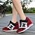 cheap Women&#039;s Sneakers-Women&#039;s Athletic Shoes Platform / Wedge Heel Round Toe Lace-up Suede Walking Shoes Spring / Fall Black / Red / Gray