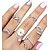 Χαμηλού Κόστους Δαχτυλίδια-3 τεμ Δαχτυλίδι Δαχτυλίδι για τη μέση των δαχτύλων For Γυναικεία Πάρτι Causal Καθημερινά Στρας Προσομειωμένο διαμάντι Κράμα Στοιβαζόμενη Φύλλο Λουλούδι Χρυσαφί / Σετ δαχτυλιδιών
