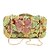 cheap Clutches &amp; Evening Bags-Women&#039;s Bags Metal Evening Bag Crystal / Rhinestone Flower Floral Print Rhinestone Crystal Evening Bags Wedding Party Event / Party Golden