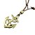 levne Pánské náhrdelníky-Pánské Náhrdelníky s přívěšky Kožené Slitina Šperky Jedinečný design Módní Zlatá Šperky Ležérní 1ks