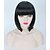 cheap Synthetic Trendy Wigs-Synthetic Wig Straight Straight Bob With Bangs Wig Short Silver Blonde Grey Pink Blue Synthetic Hair Women&#039;s Red Blonde Pink