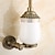 economico Porta scopino WC-scopino per WC con supporto, scopino per WC in ceramica verniciata a parete in ottone antico e supporto per bagno