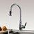 voordelige Keukenkranen-Keuken Kraan - Single Handle Een Hole Chroom Pull-out / pull-down / Tall / High Arc Inbouw Hedendaagse Kitchen Taps / Messing