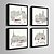 billiga Inramad konst-Inramad duk Inramat set - Arkitektur PVC Illustration Väggkonst