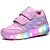 abordables Chaussures garçons-Garçon Chaussures Synthétique Printemps / Eté / Automne Confort / Chaussures Lumineuses Basket Marche Talon Plat LED Noir / Rose