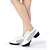 preiswerte Tanz-Sneaker-Damen Tanz-Turnschuh Kunststoff Schnürsenkel Sneaker Rüschen Blockabsatz Keine Maßfertigung möglich Tanzschuhe Weiß / Schwarz / Praxis