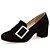 cheap Women&#039;s Slip-Ons &amp; Loafers-Women&#039;s Shoes Leatherette Winter Spring Summer Fall Heels Chunky Heel Round Toe Buckle for Casual Dress Party &amp; Evening Black Beige Gray