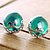 cheap Earrings-Women&#039;s Agate Aventurine Stud Earrings Ladies Sterling Silver Earrings Jewelry Green For Party