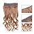 cheap Clip in Extensions-Febay Clip In Human Hair Extensions Wavy Synthetic Hair Light Blonde