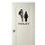 abordables Autocollants muraux-stickers muraux stickers muraux colorés, mignon amovible en PVC l&#039;homme de toilettes et de mur de femme autocollants.