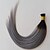 cheap Fusion Hair Extensions-PANSY Fusion / I Tip Human Hair Extensions Straight Human Hair Grey