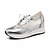 baratos Ténis de mulher-Women&#039;s Shoes Leatherette Spring / Summer / Fall Sneakers Walking Shoes Platform Round Toe Lace-up Silver / Blue / Pink