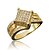 お買い得  ファッションリング-女性用 キュービックジルコニア 指輪 - ゴールドメッキ, 18Kゴールドメッキ ゴールド, ホワイト