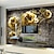 cheap Wall Murals-JAMMORY 3D Wallpaper For Home Contemporary Wall Covering Canvas Material Golden PeonyXL XXL XXXL