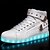 cheap Women&#039;s Sneakers-Unisex Sneakers LED Shoes Over-The-Knee Boots Spring / Fall Flat Heel Round Toe Comfort Novelty LED Shoes Athletic Casual Outdoor Lace-up / Hook &amp; Loop / LED PU Basketball Shoes White / Black / Red