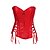 cheap Historical &amp; Vintage Costumes-Corset Punk Lolita Cosplay Lolita Dress Black Red For PU Leather/Polyurethane Leather