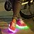 Недорогие Женские кроссовки-Универсальные Спортивная обувь Кожаные сапоги на открытом воздухе Атлетический Шнуровка LED На плоской подошве Круглый носок Удобная обувь Оригинальная обувь Обувь с подсветкой Полиуретан