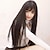 baratos Peruca para Fantasia-Perucas de cosplay femininas de 30 polegadas de fibra resistente ao calor peruca de anime preta peruca de halloween