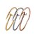 baratos Pulseira-Mulheres Bracelete Clássico Fashion Aço Inoxidável Pulseira de jóias Prata / Rosa / Dourado Para Presentes de Natal Casamento Festa Diário Casual / Chapeado Dourado