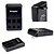 olcso Akkumulátorok és töltők-Kingma 3 port sport kamera USB töltő GoPro hős 4 szeletkét fekete ahdbt-401 akkumulátor