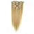 cheap Clip in Hair Extensions-Clip In Human Hair Extensions Straight Human Hair Platinum Blonde