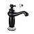 economico Classici-Lavandino rubinetto del bagno - Standard Rame anticato Installazione centrale Una manopola Due foriBath Taps