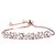 cheap Bracelets-Women&#039;s Crystal Chain Bracelet Flower Fashion Bridal Zircon Bracelet Jewelry Golden / Rose Gold / White For Wedding Daily / Cubic Zirconia / Cubic Zirconia