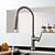 voordelige Keukenkranen-Keuken Kraan - Single Handle Een Hole Nikkel Geborsteld Pull-out / pull-down / Tall / High Arc Middenset Hedendaagse / Modern Kitchen Taps / Messing