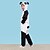 billiga Kigurumi-Barn Kigurumi-pyjamas Panda Onesie-pyjamas Polär Ull Svart / Vit Cosplay För Pyjamas med djur Tecknad serie Festival / högtid Kostymer / Trikå / Onesie / Trikå / Onesie