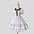 abordables Robes de Lolita-Princesse Doux Femme Robes Cosplay Manches Courtes Longueur Genou Déguisement d&#039;Halloween