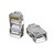 ieftine Cablu Ethernet-RJ45 8 pini ABS Modular Plug Connector transparent 50 buc