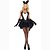 cheap Sexy Uniforms-Women&#039;s Bunny Girl Career Costumes Sex Cosplay Costume Party Costume Solid Colored Dress Gloves Headwear