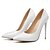 preiswerte Absatzschuhe für Damen-Damen Absätze Stöckelschuhe Übergrössen High Heels Stöckelabsatz Spitze Zehe T-Riemen Hochzeit Kleid Party &amp; Abend PU Herbst Frühling Mandelfarben Weiß Schwarz