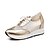 baratos Ténis de mulher-Women&#039;s Shoes Leatherette Spring / Summer / Fall Sneakers Walking Shoes Platform Round Toe Lace-up Silver / Blue / Pink