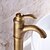 お買い得  浴室・洗面台用水栓金具-バスルームのシンクの蛇口 - プレリンス / 滝状吐水タイプ / 組み合わせ式 アンティーク銅 組み合わせ式 シングルハンドル二つの穴