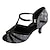 abordables Zapatos de baile latino-Mujer Zapatos de Baile Latino Sandalia Tacón Personalizado Bronce Negro Rojo Hebilla Zapatos brillantes / Ante / Brillantina / EU43