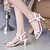 cheap Women&#039;s Sandals-Women&#039;s Shoes PU Spring Summer Fall Sandals Stiletto Heel Peep Toe Crystal for Casual Party &amp; Evening White Pink