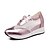 preiswerte Damen-Sneaker-Damen Schuhe Kunstleder Frühling / Sommer / Herbst Sneakers Walking Plattform Runde Zehe Schnürsenkel Silber / Blau / Rosa