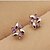 cheap Earrings-Women&#039;s Crystal AAA Cubic Zirconia Stud Earrings Ladies European Fashion Sterling Silver Zircon Cubic Zirconia Earrings Jewelry White / Purple For Party Daily Casual / Imitation Diamond