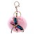 cheap Keychains-Butterfly Pink and Blue Sphere Metal For Birthday Key Chain