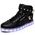 cheap Women&#039;s Sneakers-Unisex Sneakers LED Shoes Over-The-Knee Boots Spring / Fall Flat Heel Round Toe Comfort Novelty LED Shoes Athletic Casual Outdoor Lace-up / Hook &amp; Loop / LED PU Basketball Shoes White / Black / Red