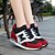 cheap Women&#039;s Sneakers-Women&#039;s Athletic Shoes Platform / Wedge Heel Round Toe Lace-up Suede Walking Shoes Spring / Fall Black / Red / Gray