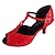 olcso Latin cipők-Női Latin cipő Szandál Személyre szabott sarok Bronz Fekete Piros Fém csat Csillogó cipő / Hasított bőr / Csillogó flitter / EU43