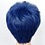cheap Synthetic Trendy Wigs-Synthetic Wig Straight Straight Wig Blue Synthetic Hair Women&#039;s African American Wig