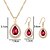 cheap Jewelry Sets-Water Drops Crystal Alloy With Rhinestone Earrings Necklace Set Women&#039;s Wedding Jewelry Bridesmaids Gifts