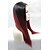 cheap Synthetic Lace Wigs-Synthetic Lace Front Wig Straight Straight Lace Front Wig Ombre Black / Auburn Synthetic Hair Women&#039;s Natural Hairline Ombre